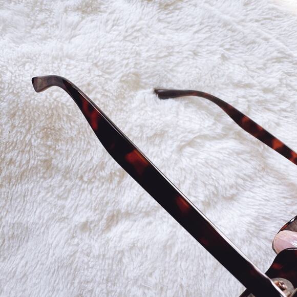 Milo Tortoise Brown Oversized Oval Horn Rims Sunglasses - Picture 4 of 11